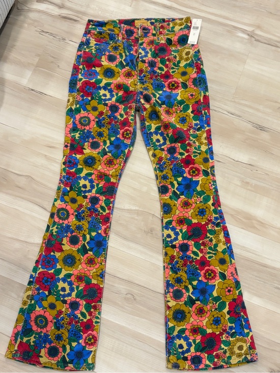 MOTHER Denim - MOTHER High Waisted Weekender Skimp Track And Flower Fields Floral Jeans 27